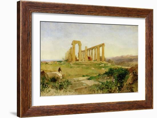 Temple of Agrigento-Edward Lear-Framed Giclee Print