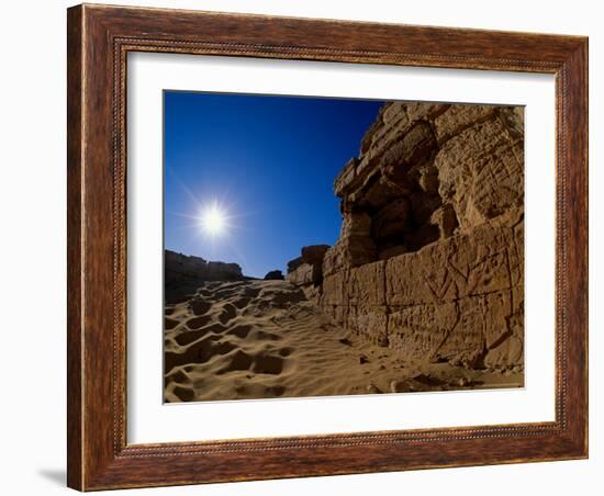 Temple of Alexander the Great, near El Bawati, Bahariya Museum, Valley of the Golden Mummies, Egypt-Kenneth Garrett-Framed Photographic Print