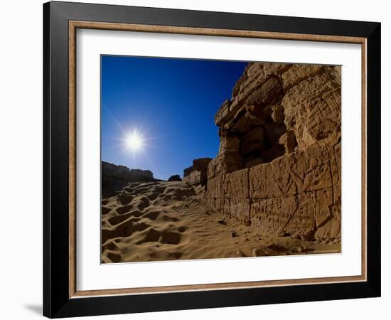 Temple of Alexander the Great, near El Bawati, Bahariya Museum, Valley of the Golden Mummies, Egypt-Kenneth Garrett-Framed Photographic Print