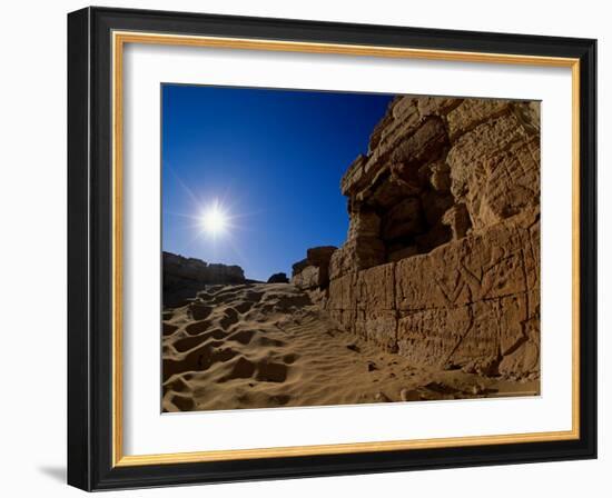 Temple of Alexander the Great, near El Bawati, Bahariya Museum, Valley of the Golden Mummies, Egypt-Kenneth Garrett-Framed Photographic Print