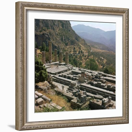 Temple of Apollo at Delphi, 6th century BC. Artist: Unknown-Unknown-Framed Photographic Print