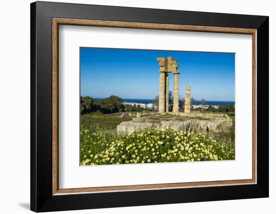 Temple of Apollo at the Acropolis, Rhodes, Dodecanese, Greek Islands, Greece, Europe-Michael Runkel-Framed Photographic Print