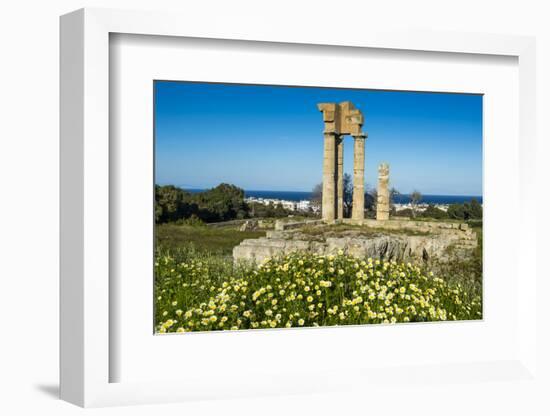 Temple of Apollo at the Acropolis, Rhodes, Dodecanese, Greek Islands, Greece, Europe-Michael Runkel-Framed Photographic Print