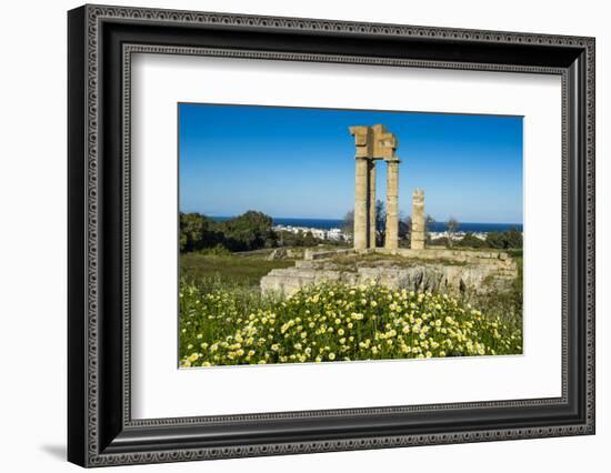 Temple of Apollo at the Acropolis, Rhodes, Dodecanese, Greek Islands, Greece, Europe-Michael Runkel-Framed Photographic Print