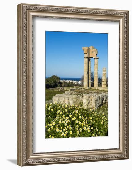 Temple of Apollo at the Acropolis, Rhodes, Dodecanese, Greek Islands, Greece, Europe-Michael Runkel-Framed Photographic Print