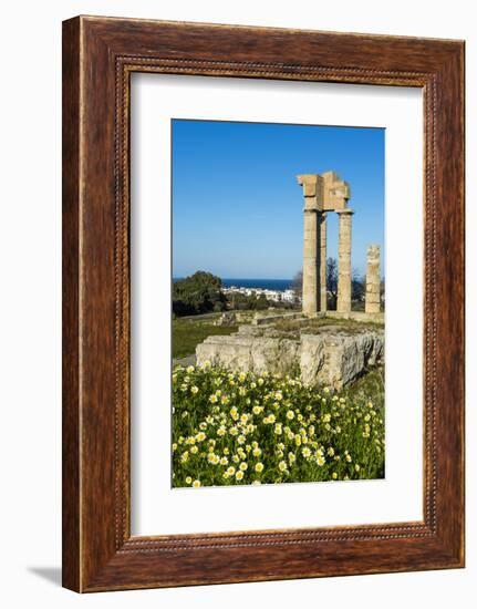 Temple of Apollo at the Acropolis, Rhodes, Dodecanese, Greek Islands, Greece, Europe-Michael Runkel-Framed Photographic Print