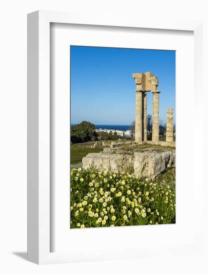 Temple of Apollo at the Acropolis, Rhodes, Dodecanese, Greek Islands, Greece, Europe-Michael Runkel-Framed Photographic Print