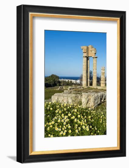 Temple of Apollo at the Acropolis, Rhodes, Dodecanese, Greek Islands, Greece, Europe-Michael Runkel-Framed Photographic Print