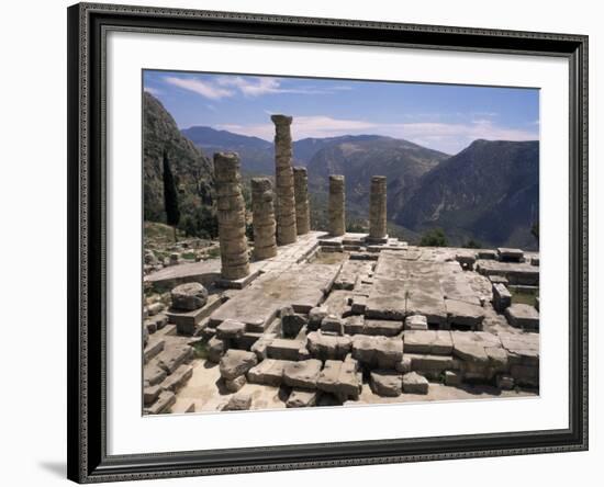 Temple of Apollo, Delphi, Unesco World Heritage Site, Greece-Ken Gillham-Framed Photographic Print