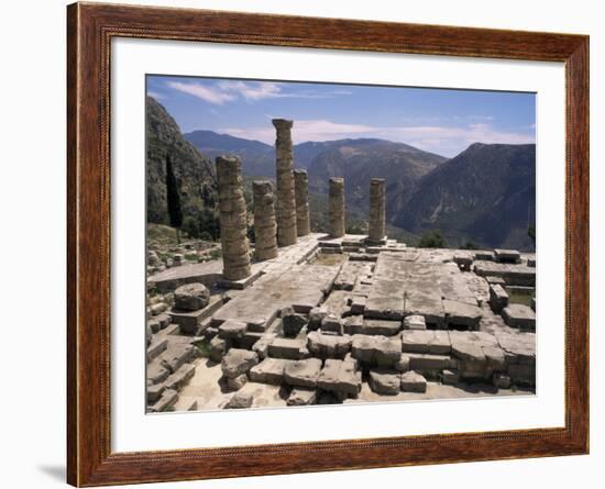 Temple of Apollo, Delphi, Unesco World Heritage Site, Greece-Ken Gillham-Framed Photographic Print