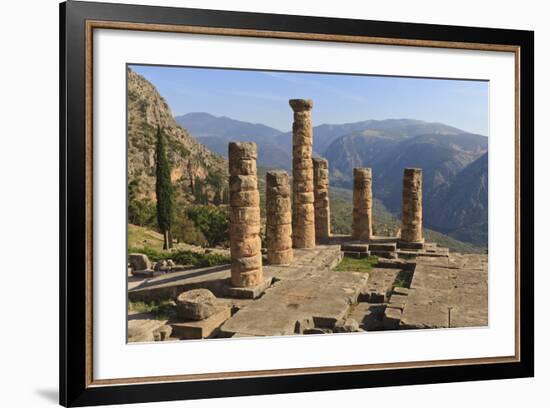 Temple of Apollo, Delphi, UNESCO World Heritage Site, Peloponnese, Greece, Europe-Eleanor Scriven-Framed Photographic Print