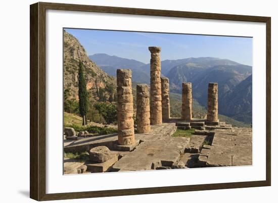 Temple of Apollo, Delphi, UNESCO World Heritage Site, Peloponnese, Greece, Europe-Eleanor Scriven-Framed Photographic Print