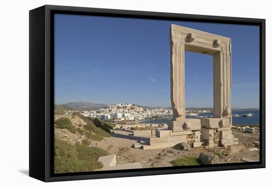 Temple of Apollo on Naxos Island in Greece-Jon Hicks-Framed Premier Image Canvas