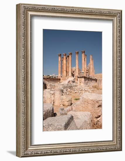 Temple of Artemis inside the archaeological site of Jerash, Jordan, Middle East-Francesco Fanti-Framed Photographic Print