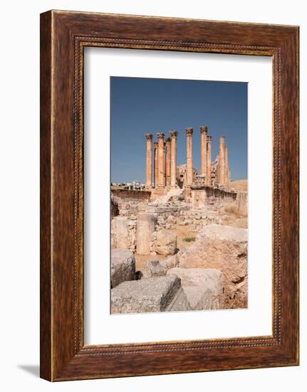 Temple of Artemis inside the archaeological site of Jerash, Jordan, Middle East-Francesco Fanti-Framed Photographic Print