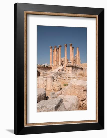 Temple of Artemis inside the archaeological site of Jerash, Jordan, Middle East-Francesco Fanti-Framed Photographic Print