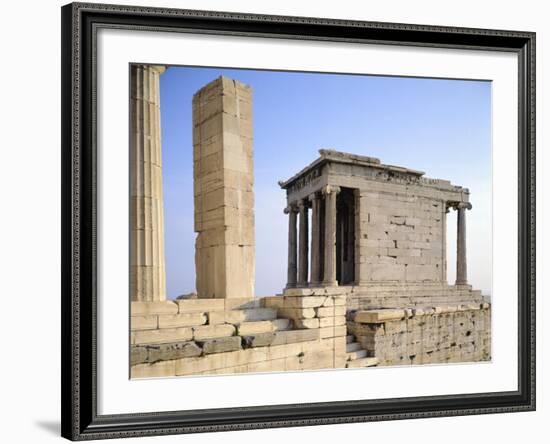 Temple of Athena Nike at Acropolis in Athens, Greece, 5th Century BC-null-Framed Giclee Print