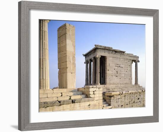Temple of Athena Nike at Acropolis in Athens, Greece, 5th Century BC-null-Framed Giclee Print
