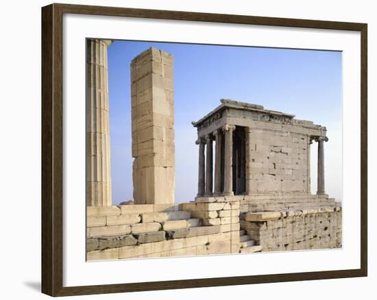 Temple of Athena Nike at Acropolis in Athens, Greece, 5th Century BC-null-Framed Giclee Print