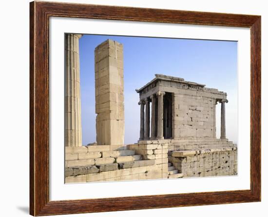 Temple of Athena Nike at Acropolis in Athens, Greece, 5th Century BC-null-Framed Giclee Print