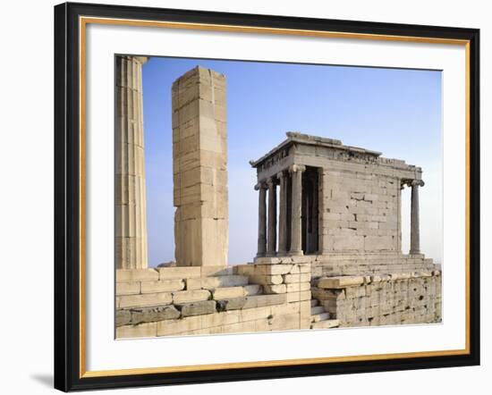 Temple of Athena Nike at Acropolis in Athens, Greece, 5th Century BC-null-Framed Giclee Print