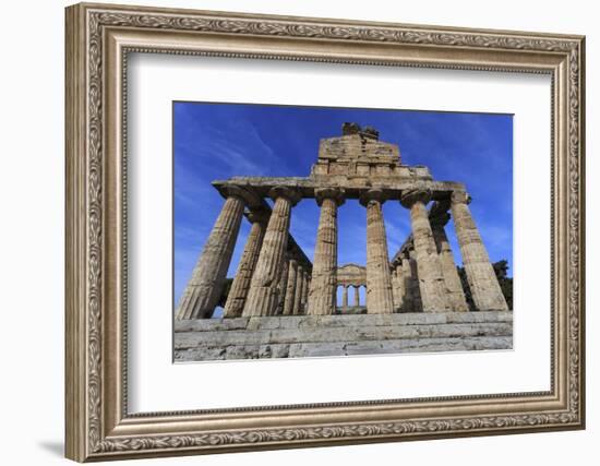 Temple of Athena (Temple of Ceres), Paestum, Greek Ruins, Campania, Italy-Eleanor Scriven-Framed Photographic Print