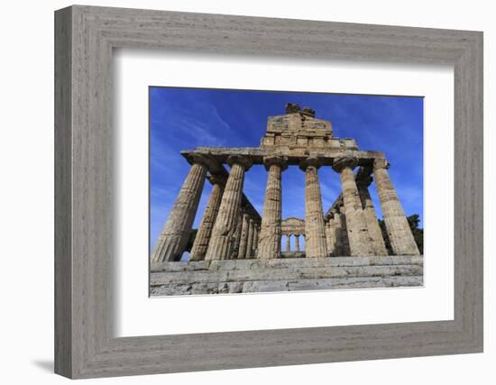 Temple of Athena (Temple of Ceres), Paestum, Greek Ruins, Campania, Italy-Eleanor Scriven-Framed Photographic Print