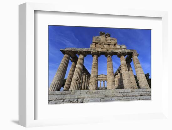 Temple of Athena (Temple of Ceres), Paestum, Greek Ruins, Campania, Italy-Eleanor Scriven-Framed Photographic Print