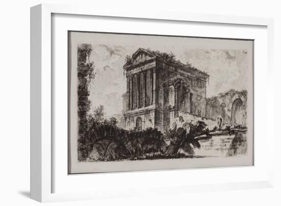 Temple of Clitumnus between Fulgino and Spoleto, 1748 (Etching)-Giovanni Battista Piranesi-Framed Giclee Print