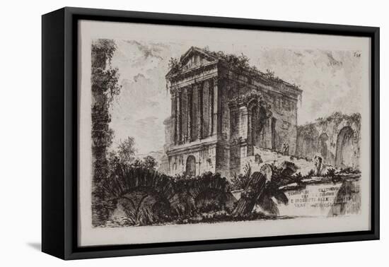 Temple of Clitumnus between Fulgino and Spoleto, 1748 (Etching)-Giovanni Battista Piranesi-Framed Premier Image Canvas