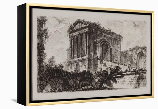 Temple of Clitumnus between Fulgino and Spoleto, 1748 (Etching)-Giovanni Battista Piranesi-Framed Premier Image Canvas