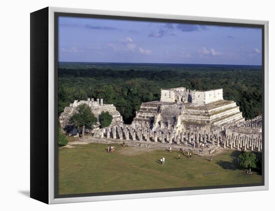 Temple of Columns, Chichen Itza Ruins, Maya Civilization, Yucatan, Mexico-Michele Molinari-Framed Premier Image Canvas