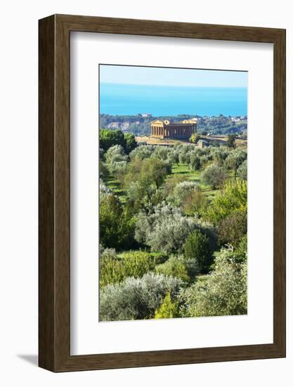 Temple of Concordia, Valley of the Temples, Agrigento, Sicily, Italy.-Marco Simoni-Framed Photographic Print