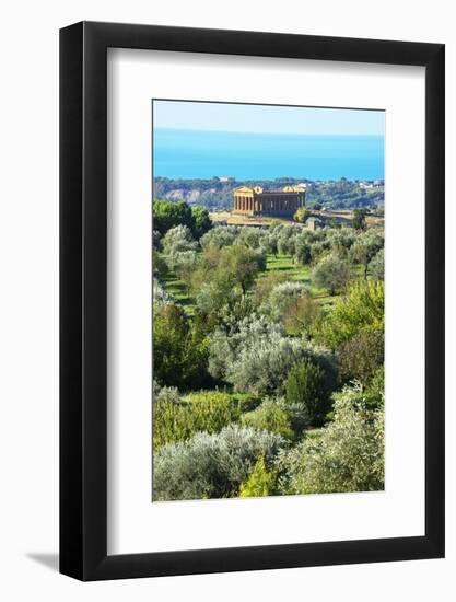 Temple of Concordia, Valley of the Temples, Agrigento, Sicily, Italy.-Marco Simoni-Framed Photographic Print