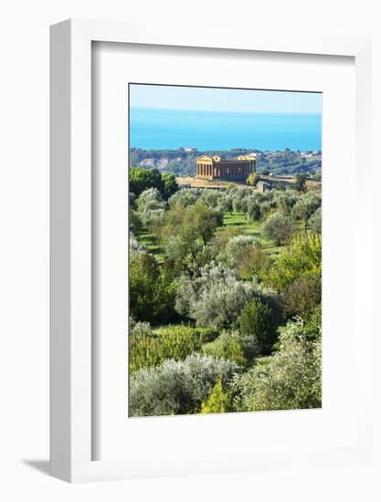 Temple of Concordia, Valley of the Temples, Agrigento, Sicily, Italy.-Marco Simoni-Framed Photographic Print