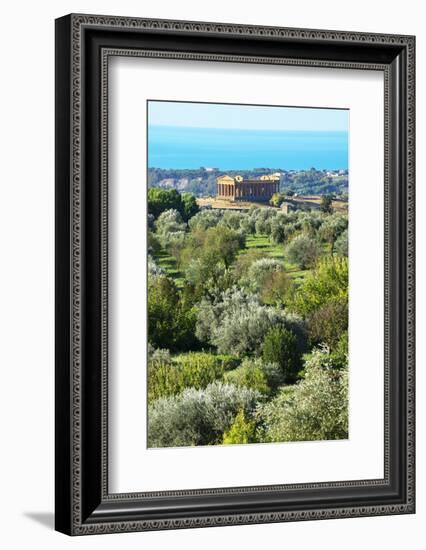 Temple of Concordia, Valley of the Temples, Agrigento, Sicily, Italy.-Marco Simoni-Framed Photographic Print
