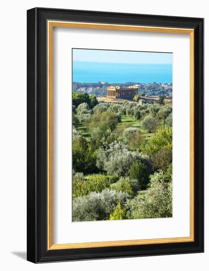 Temple of Concordia, Valley of the Temples, Agrigento, Sicily, Italy.-Marco Simoni-Framed Photographic Print