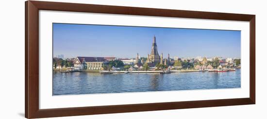 Temple of Dawn (Wat Arun) and Bangkok, Thailand-Jon Arnold-Framed Photographic Print