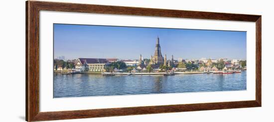 Temple of Dawn (Wat Arun) and Bangkok, Thailand-Jon Arnold-Framed Photographic Print