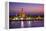 Temple of Dawn (Wat Arun) and Bangkok, Thailand-Jon Arnold-Framed Premier Image Canvas