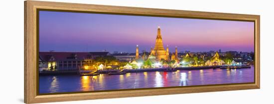 Temple of Dawn (Wat Arun) and Bangkok, Thailand-Jon Arnold-Framed Premier Image Canvas
