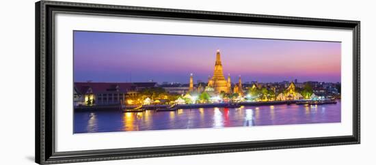 Temple of Dawn (Wat Arun) and Bangkok, Thailand-Jon Arnold-Framed Photographic Print