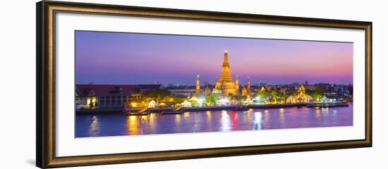 Temple of Dawn (Wat Arun) and Bangkok, Thailand-Jon Arnold-Framed Photographic Print