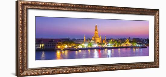 Temple of Dawn (Wat Arun) and Bangkok, Thailand-Jon Arnold-Framed Photographic Print