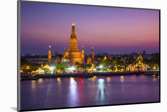 Temple of Dawn (Wat Arun) and Bangkok, Thailand-Jon Arnold-Mounted Photographic Print