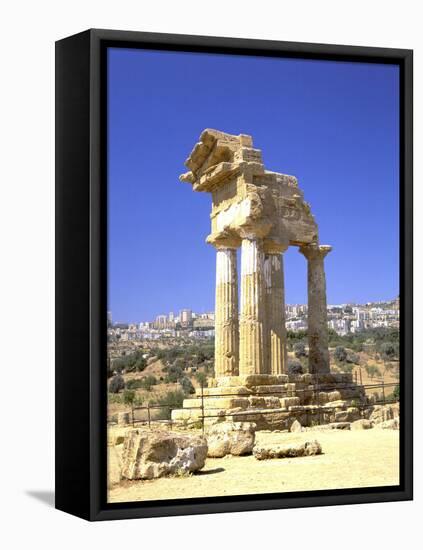 Temple of Dioscuri, Agrigento, Sicily, Italy-Peter Thompson-Framed Premier Image Canvas