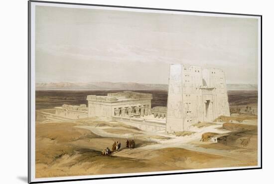 Temple of Edfu, ancient Apollinopolis, Upper Egypt, 19th century-David Roberts-Mounted Giclee Print