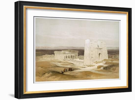 Temple of Edfu, ancient Apollinopolis, Upper Egypt, 19th century-David Roberts-Framed Giclee Print