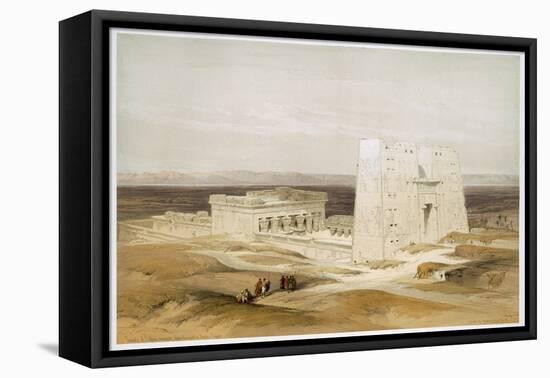 Temple of Edfu, ancient Apollinopolis, Upper Egypt, 19th century-David Roberts-Framed Premier Image Canvas