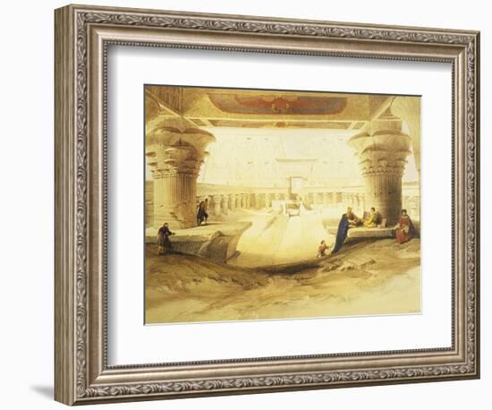 Temple of Edfu, View from the Gate, Lithograph, 1838-9-David Roberts-Framed Giclee Print